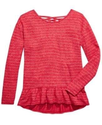 Epic Threads Big Girls Ruffle Hem Tunic LS Top