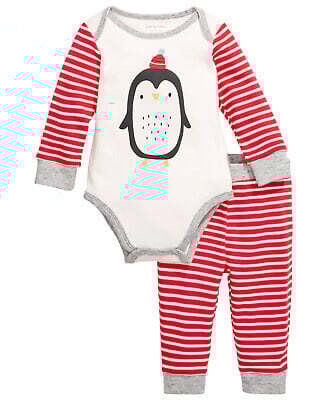 First Impressions Stripe Penguin Set 