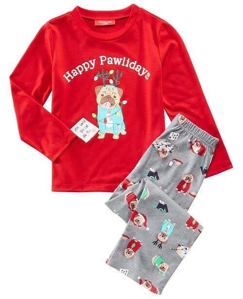 Family PJ Happy Pawliday 2 Pc Pajama Set, 2T/3T