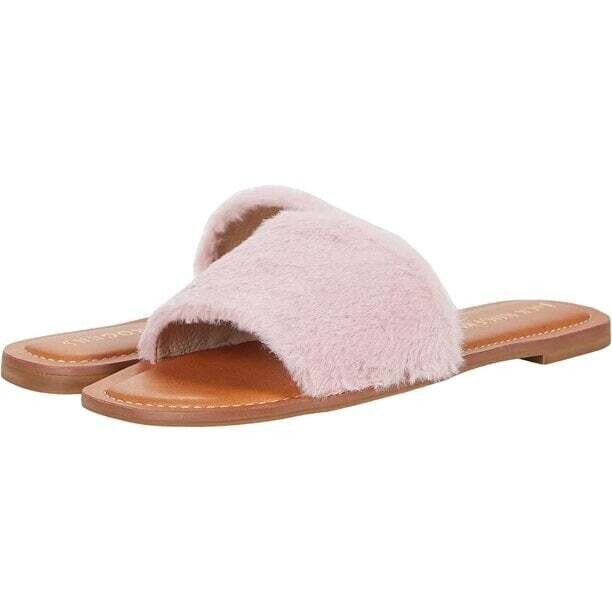 Jack Rogers Blush Faux Fur Slides