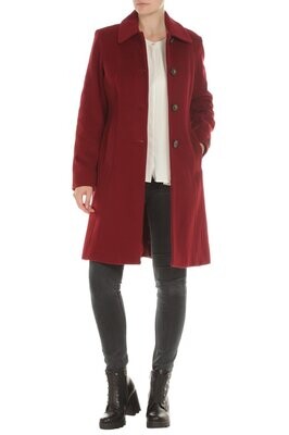 Anne Klein Red Wool/Cashmere Coat, 6