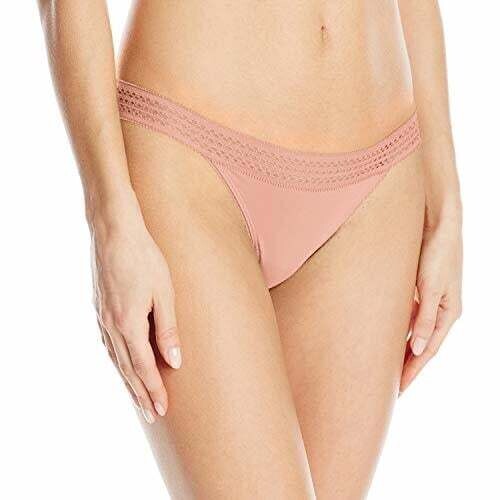 DKNY Cotton Lace Trim Thong