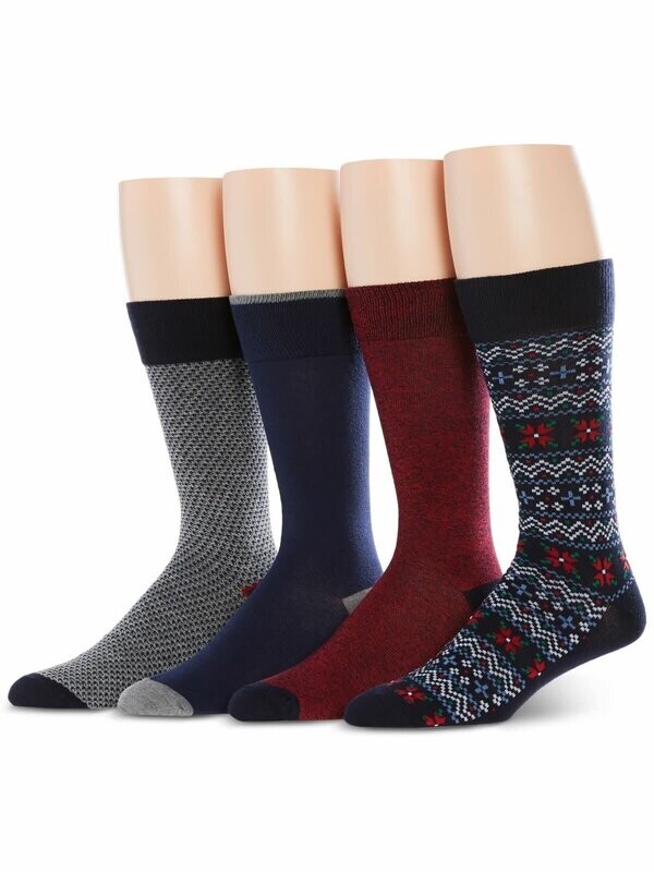 Perry Ellis Mens Dress Socks (4PK)