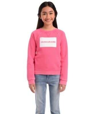 Calin Klein Big Girls Raspberry Sweatshirt, L