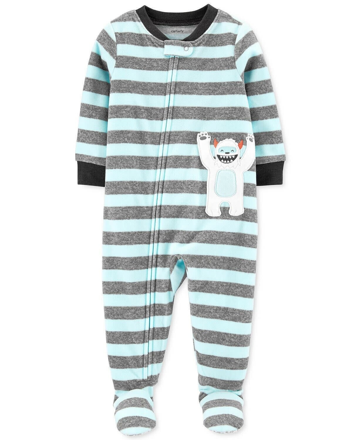 Carter&#39;s Grey Abominable Snowman Fleece Footie PJ - 18M