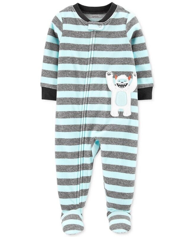 Carter&#39;s Grey Abominable Snowman Fleece Footie PJ - 18M