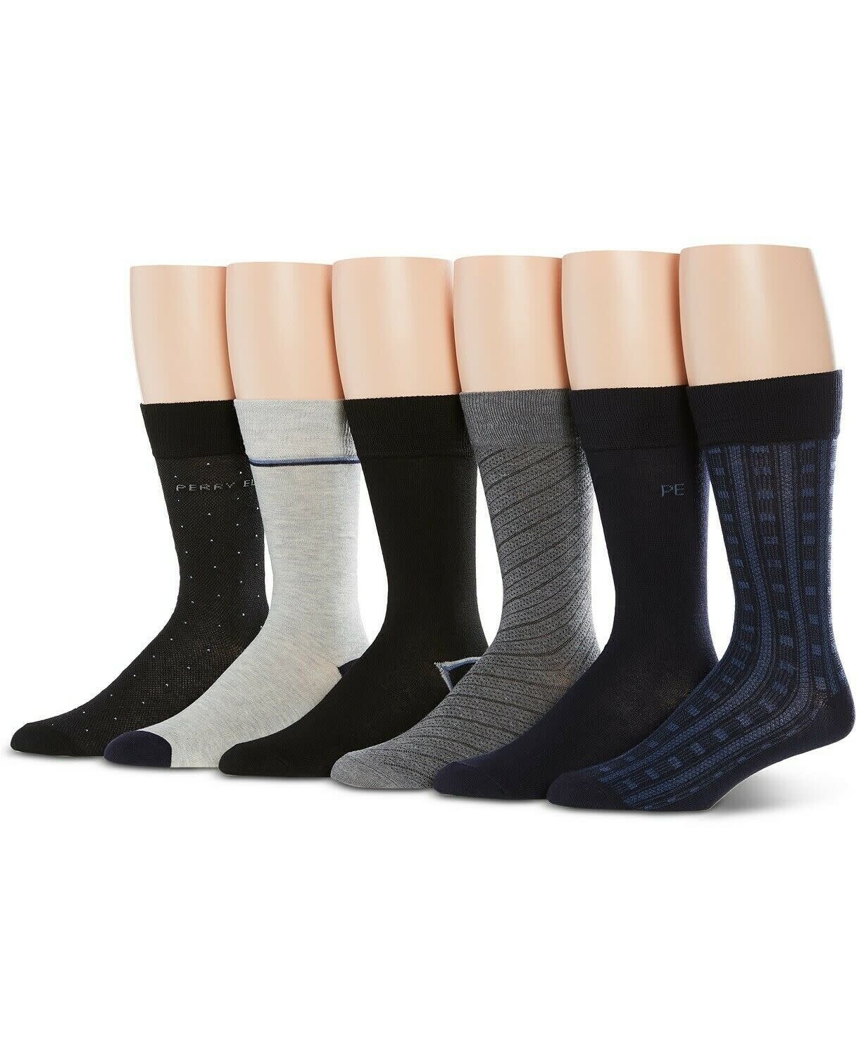 Perry Ellis Mens Dress Socks (6PK)