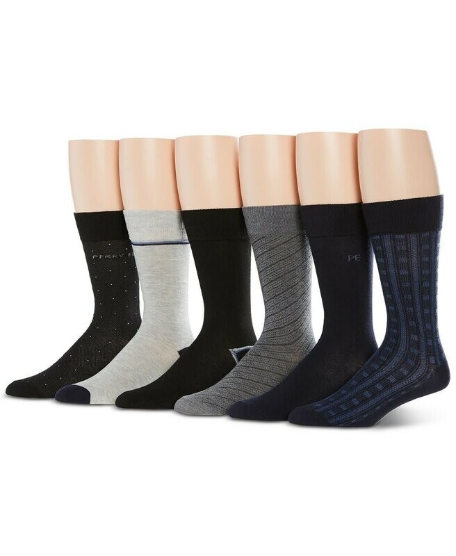 Perry Ellis Mens Dress Socks (6PK)