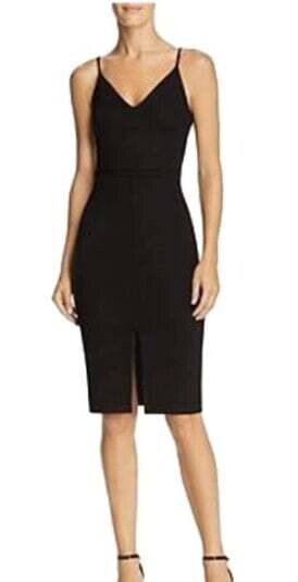 AQUA Black Spaghetti Strap Dress, 6