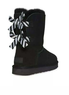 UGG Black Bailey Bow Boots, 5