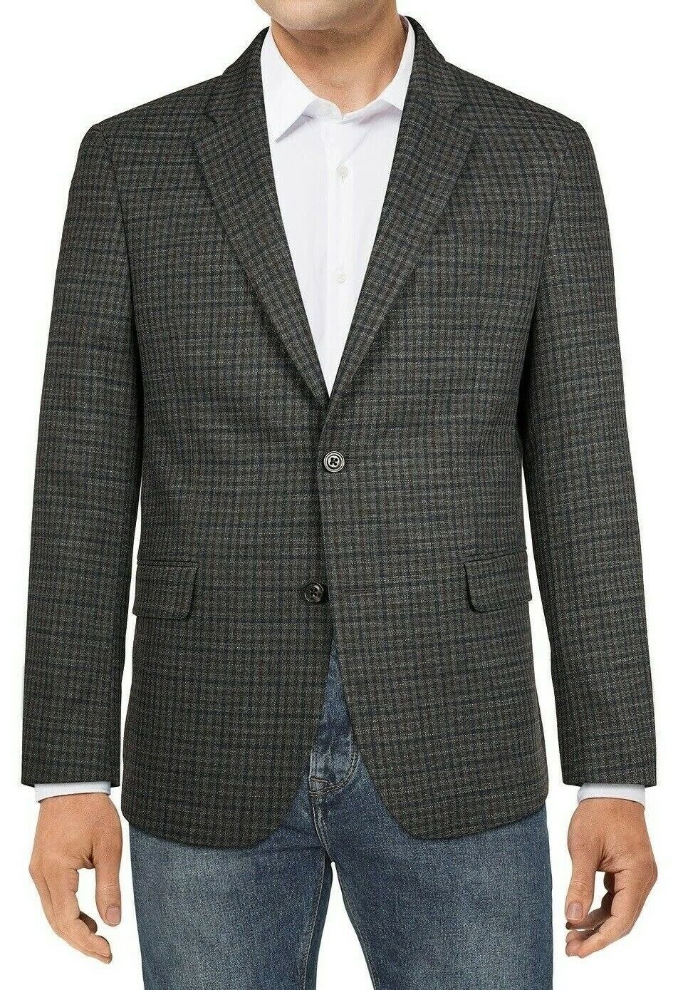 Tommy Hilfiger Mens Grey Multi Sports Coat - 40R