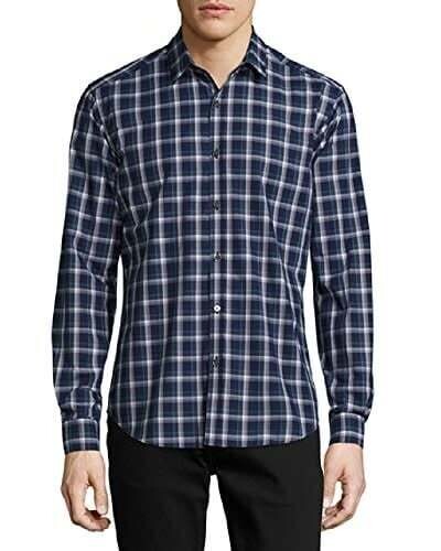 Theory Eclipse Multi Zack Button Down Shirt, XL