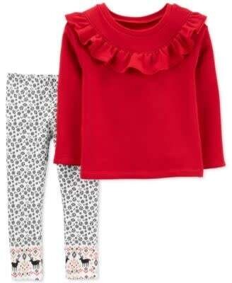Carter&#39;s Red Ruffle Top Pants Set, 24m