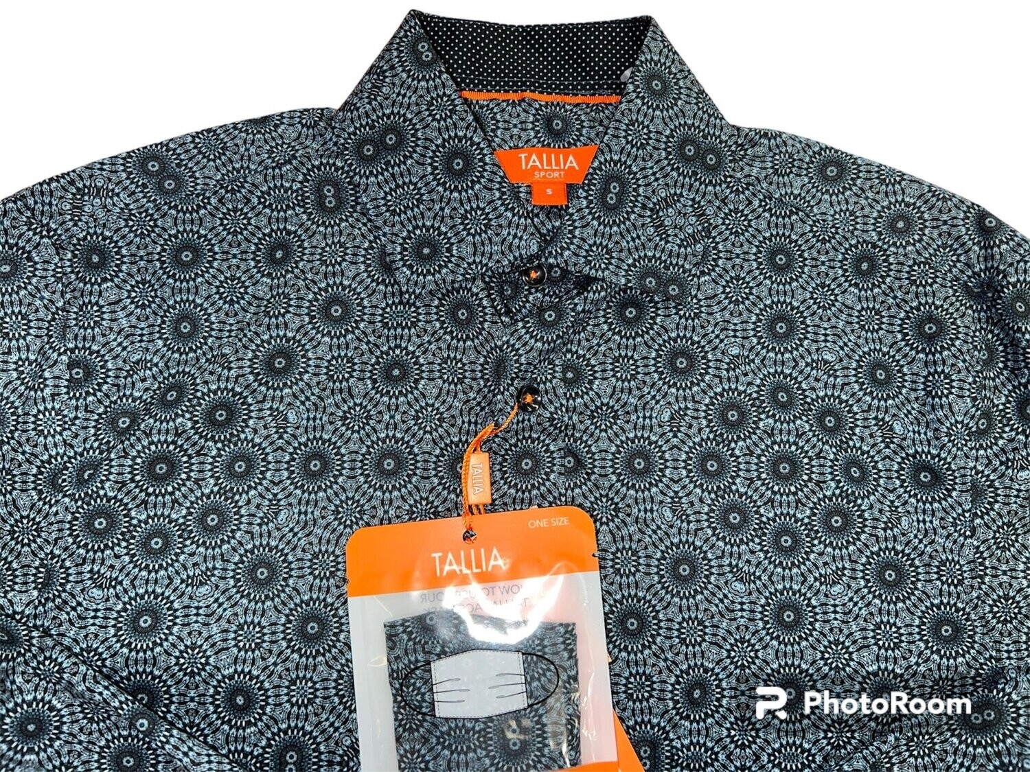 Tallia Men&#39;s Green Print Shirt, S