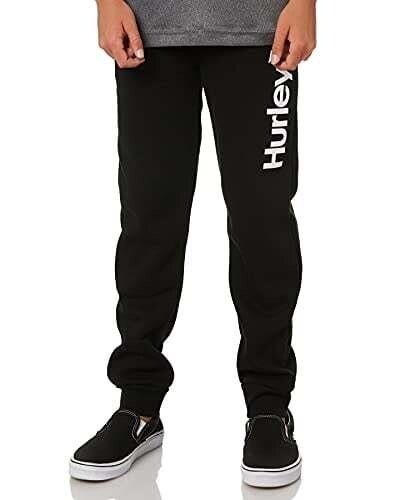Boys&#39; Hurley One and Only Logo Fleece Joggers BLACK / L