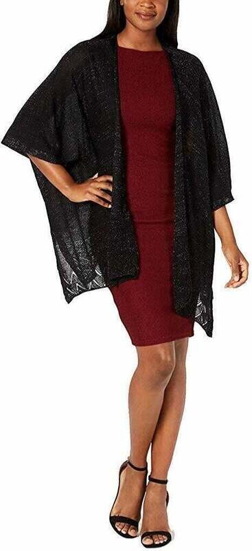 Cejon Women&#39;s Metallic Pointelle-Border Evening Wrap, OS