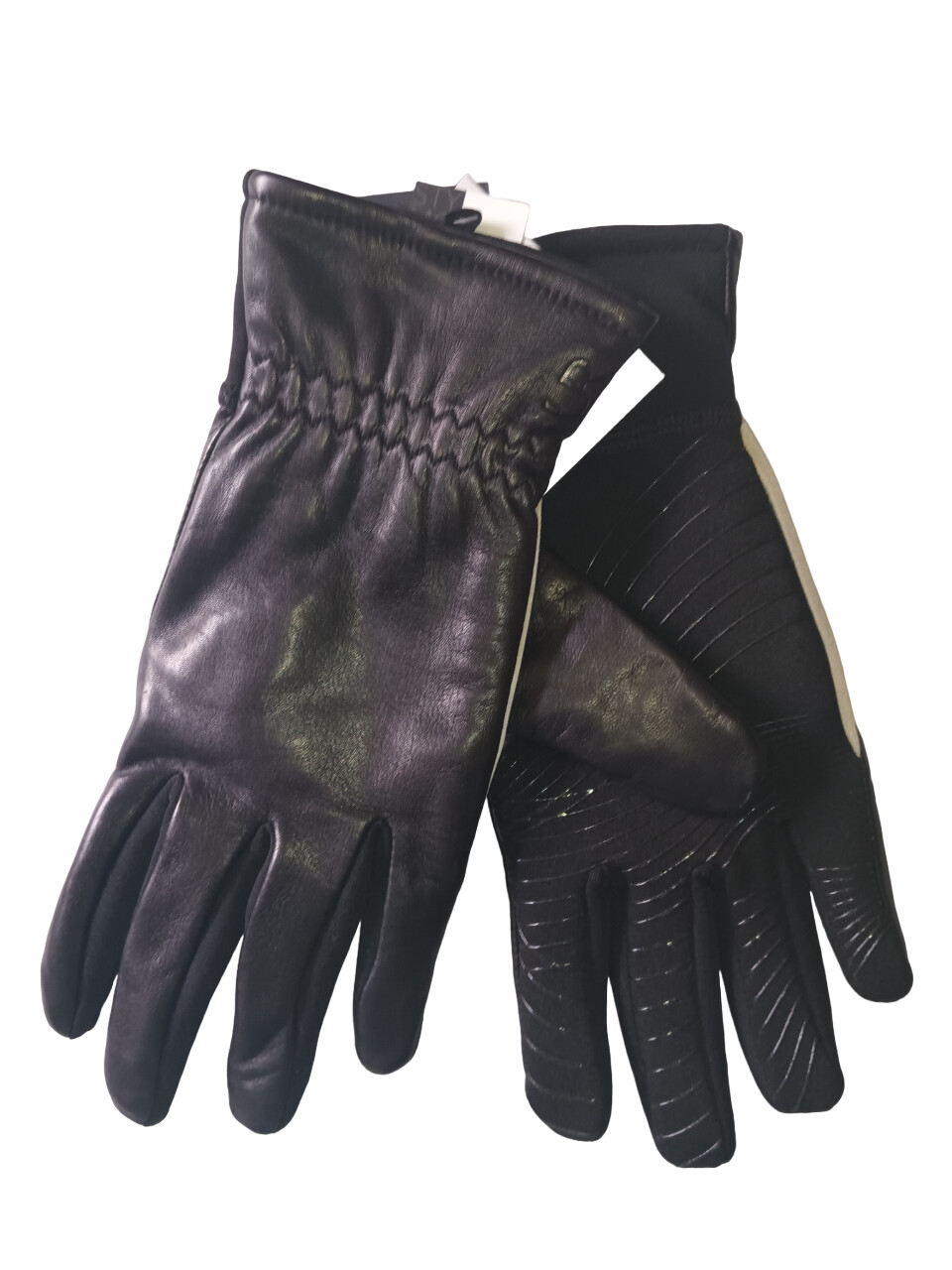 UR Men&#39;s Black Leather Gloves, S/M