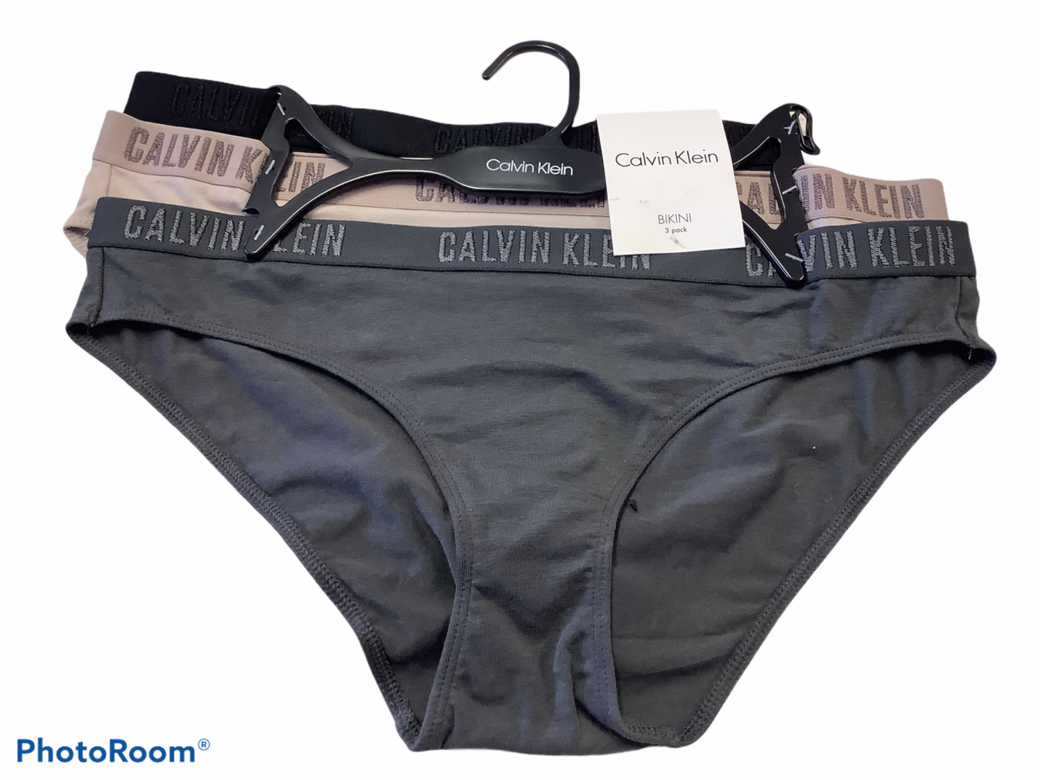 Calvin Klein 3PK Bikini Underwear LG  BLK,ND,Gry