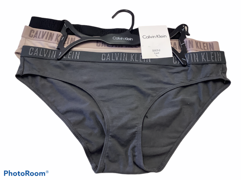 Calvin Klein 3PK Bikini Underwear LG  BLK,ND,Gry