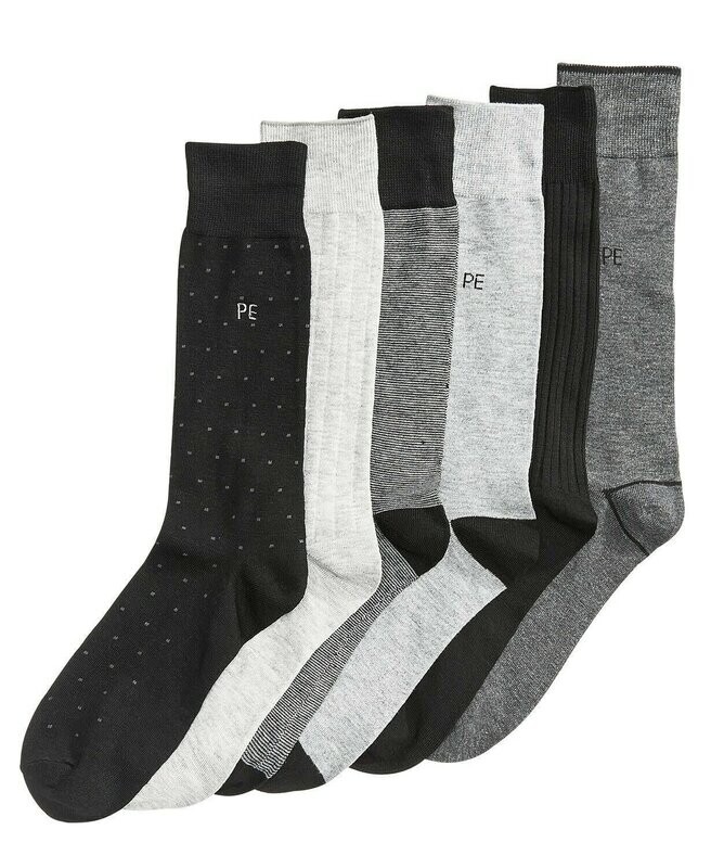 Perry Ellis Mens Dress Socks (6PK)