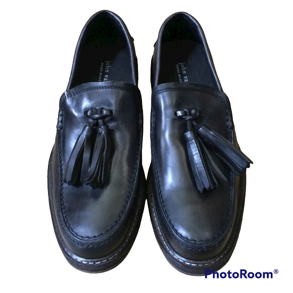 John Vartos Tassel Leather Loafers, 7