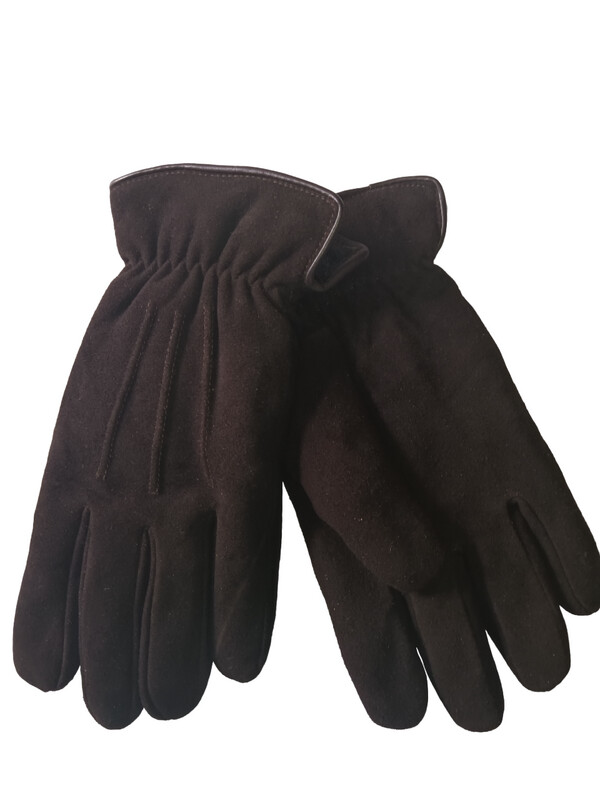 Bloomingdale&#39;s Men&#39;s Brown Leather Thermolite Gloves, XL