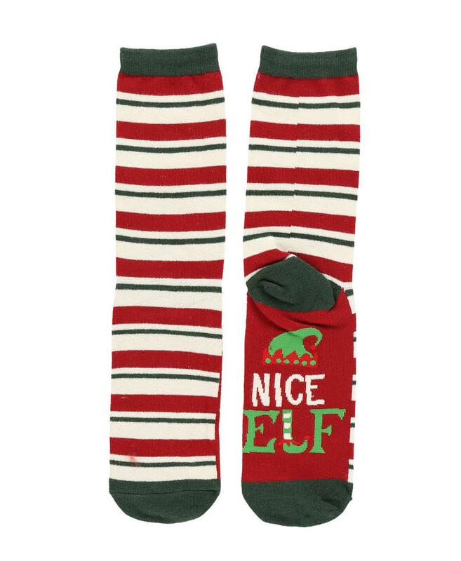 Naughty/Nice Elf Socks