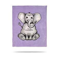 Denali Baby Blanket Elephant Purple