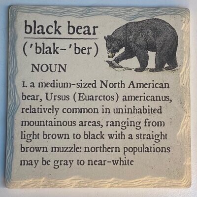 Black Bear Stone Coaster