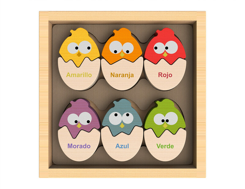 Bilingual Eggs Wood Puzzle