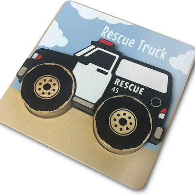 Rescue Truck Wood Puzzle