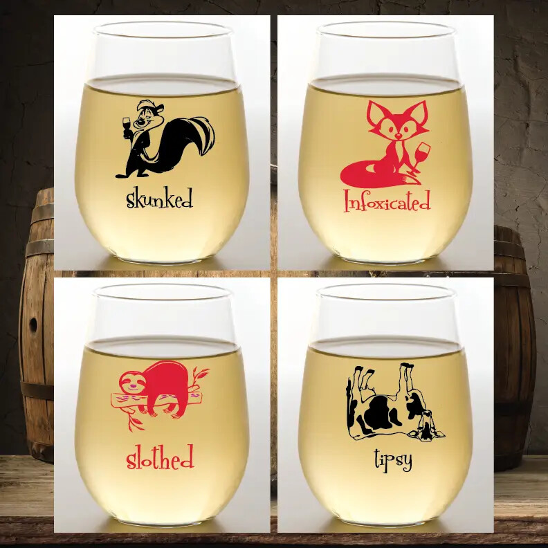 Tipsy Shatterproof Wine Glasses