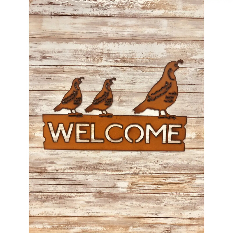 Quail Welcome Sign
