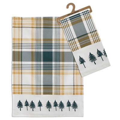 Plaid Christmas Tree Tea Towel