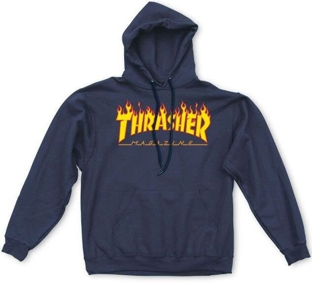 Thrasher Flame Hood Navy