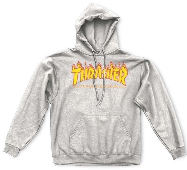 Thrasher FLAME LOGO HOOD	GREY