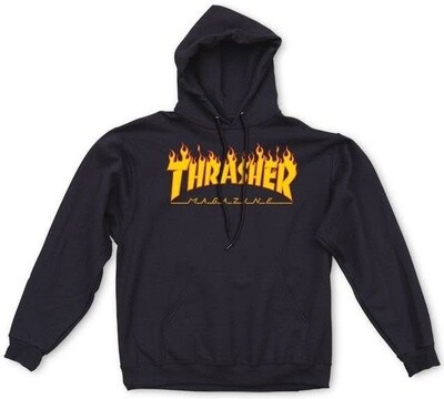 Thrasher Flame Hood Black