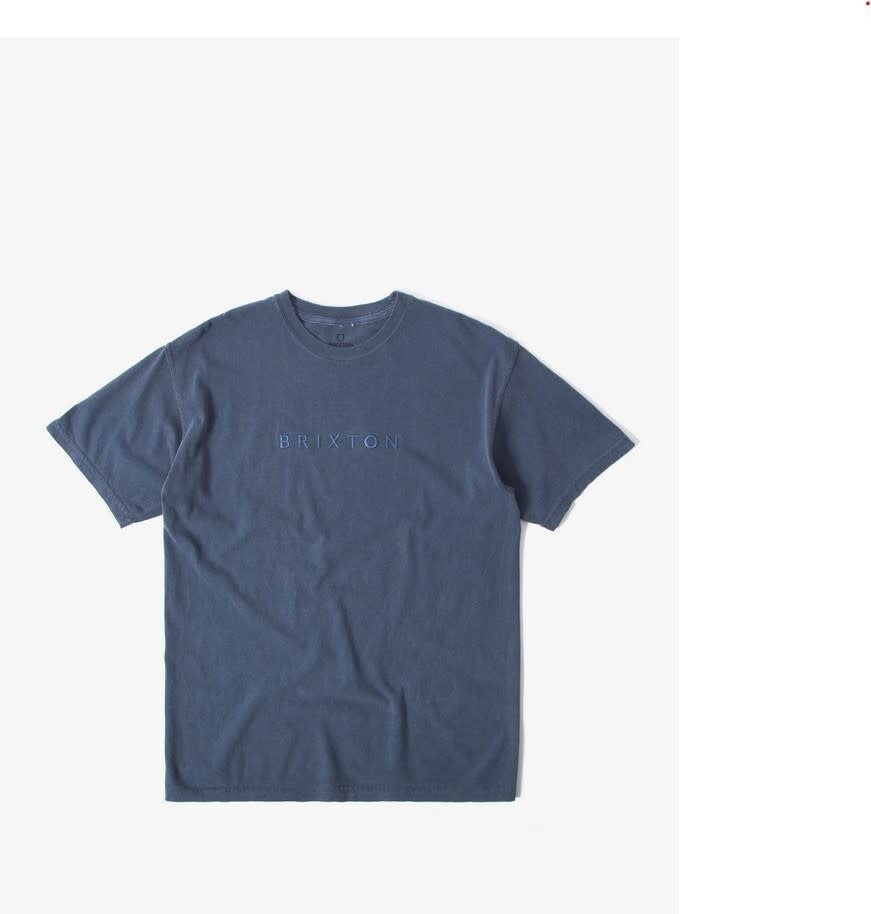 Brixton Alpha Line Tee Denim Garment Dye