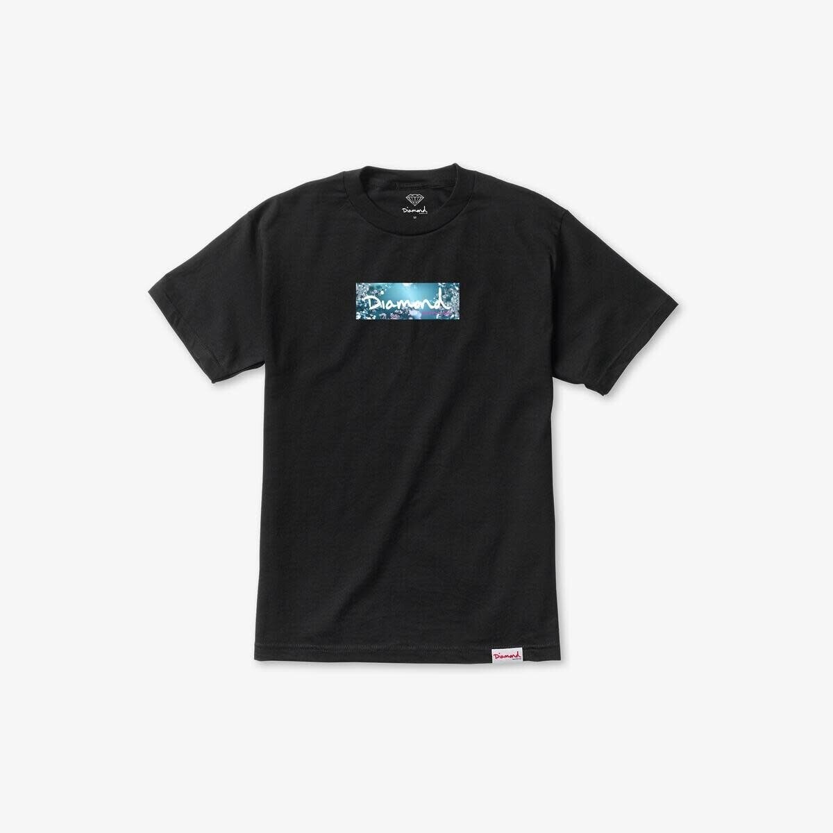 Diamond Flower Box  Black Tee