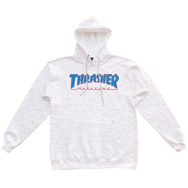Thrasher Outlined Hood Ash Grey