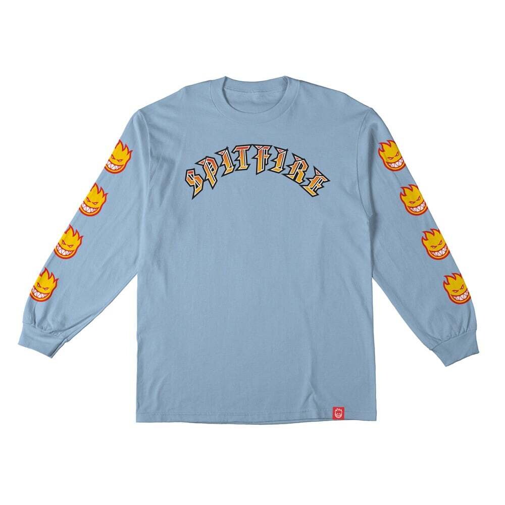 SPITFIRE OLDE E BIGHEAD FILL SLEEVE LS T-SHIRT- Powder Blue