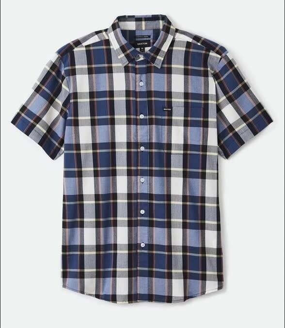 Brixton Charter Plaid SS Joe Blue