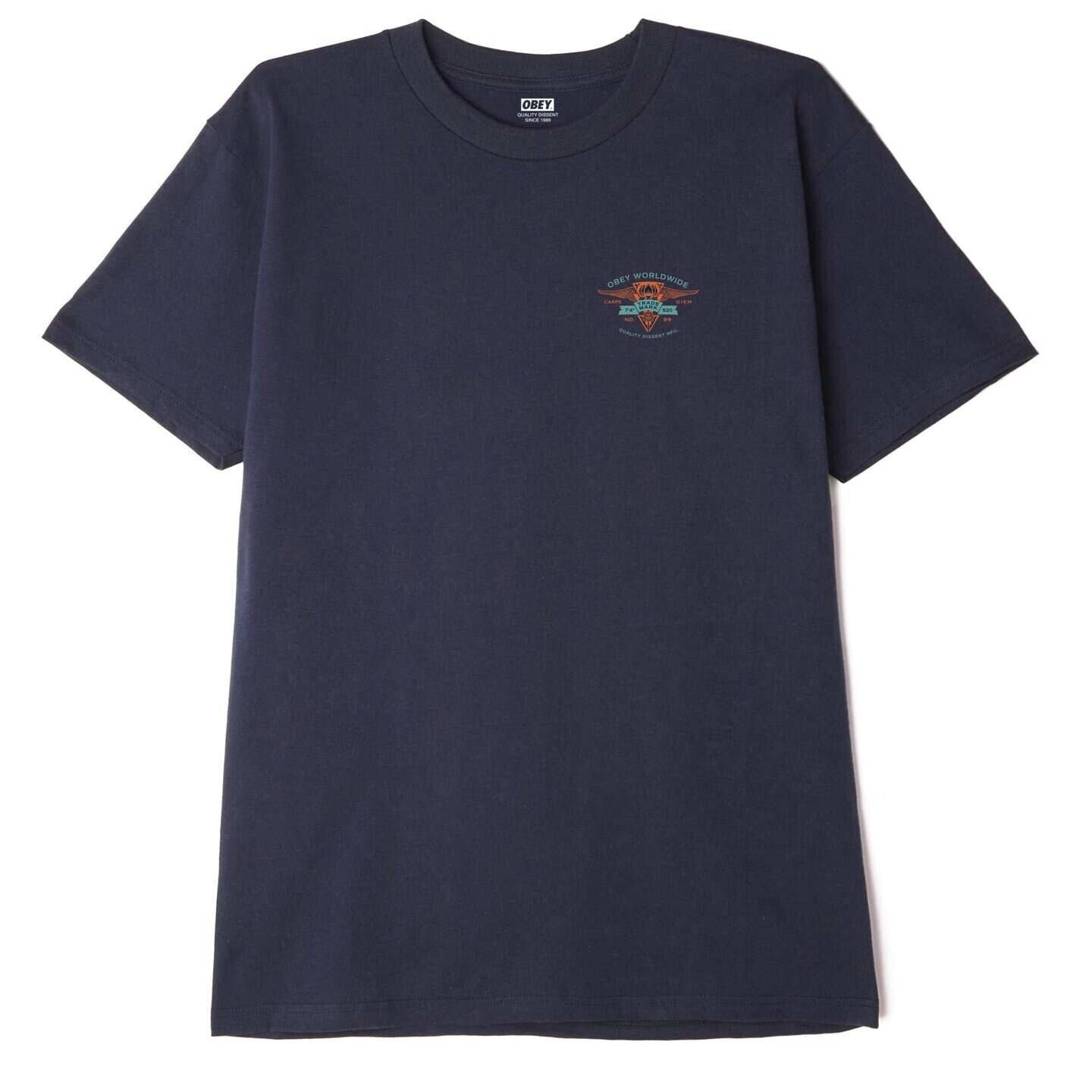 Obey Winged Lotus Tee Navy