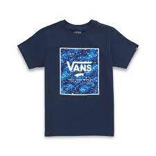 Vans Youth Print Box Tee Blue Galactic Glow