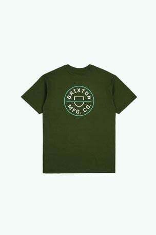 Brixton Crest Tee Military Olive