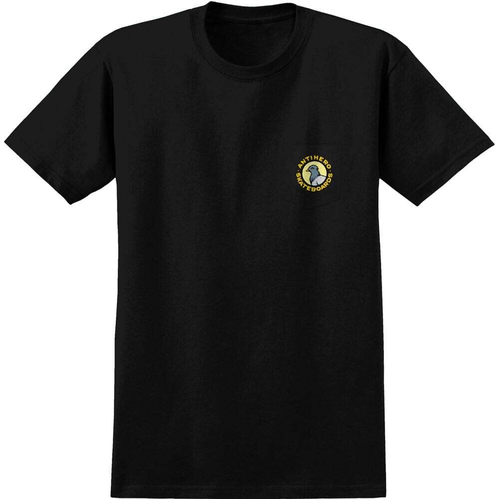 Anti Hero Pigeon Round Pocket Tee Black