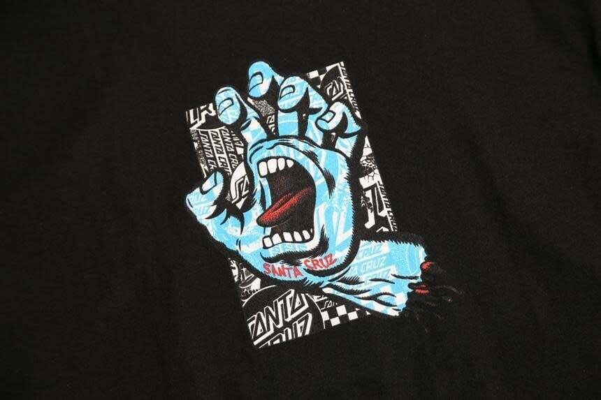 SANTA CRUZ T-SHIRT FLIER HAND BLACK