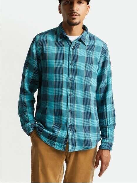 BOWERY SW NP L/S FLANNEL - TEAL