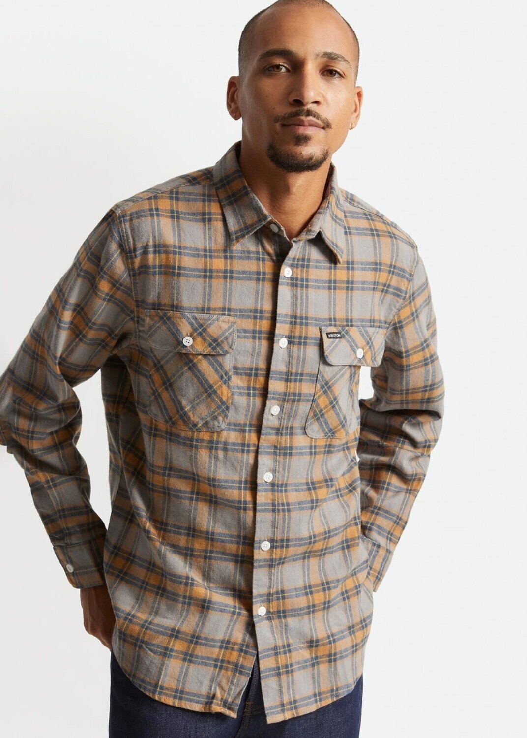 BOWERY STRETCH L/S X FLANNEL - Gravel