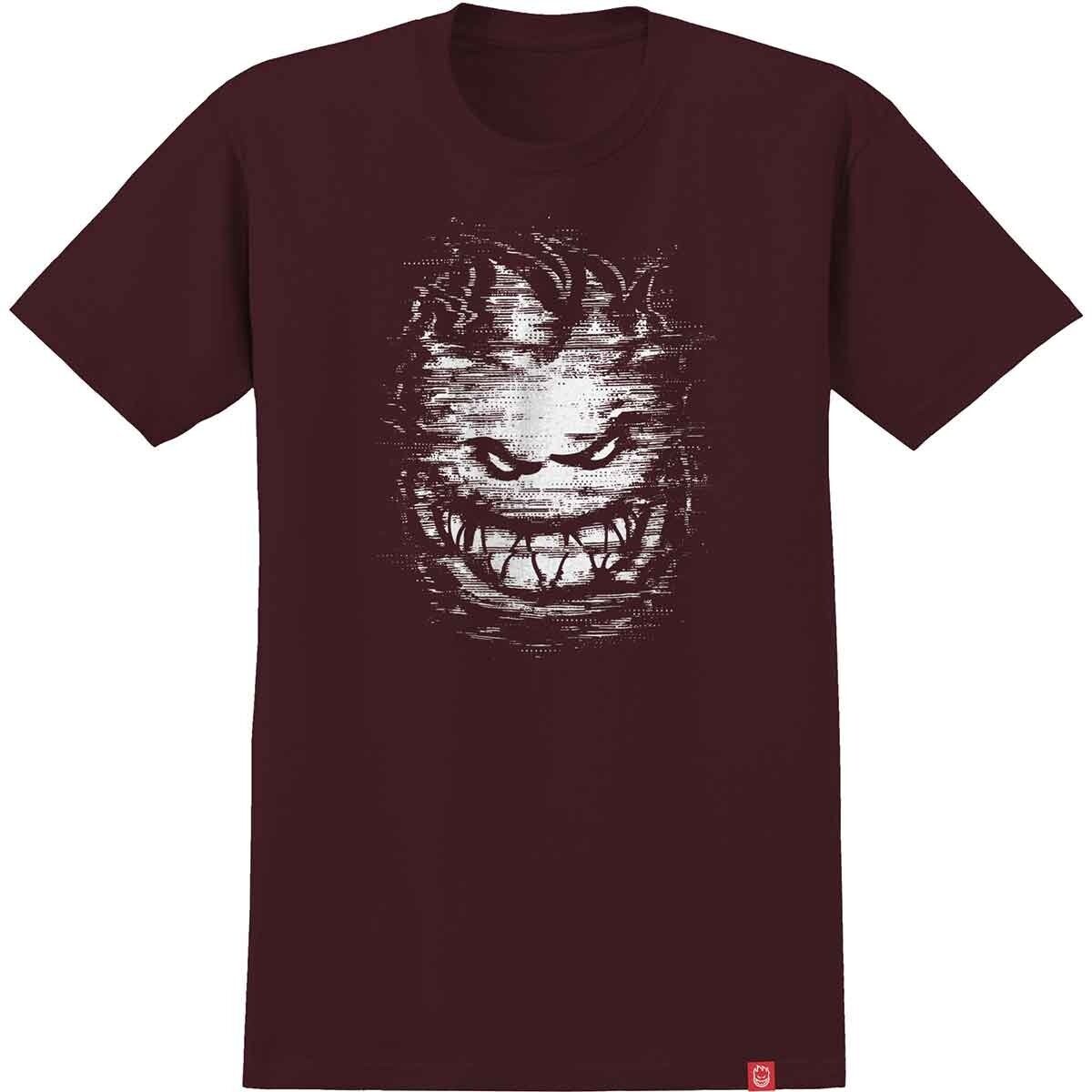 Spitfire bighead digidistorted tee Burgundy white